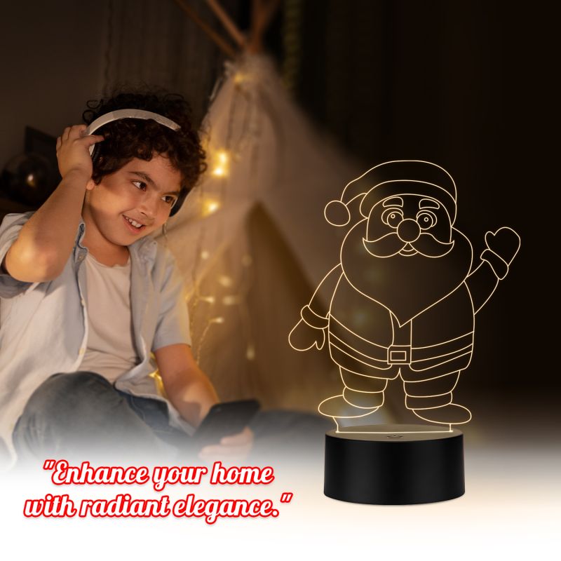 Santa Claus Led Night lamp with Warm White Color Gift for Christmas